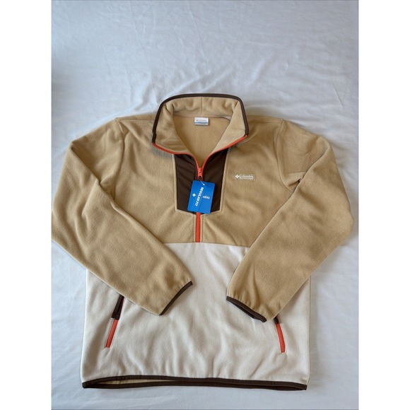 Columbia Other - Columbia Sequoia Grove Jacket Men's Canoe Dark Stone Fleece Half Zip JAX315 SzM